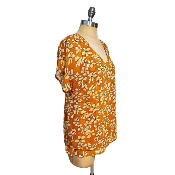 CABI Thrive Chiffon Butterscotch Top Small - Picture 4 of 7